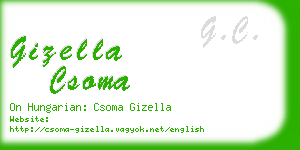 gizella csoma business card